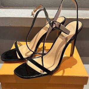 Public Desire Black Strappy Heels